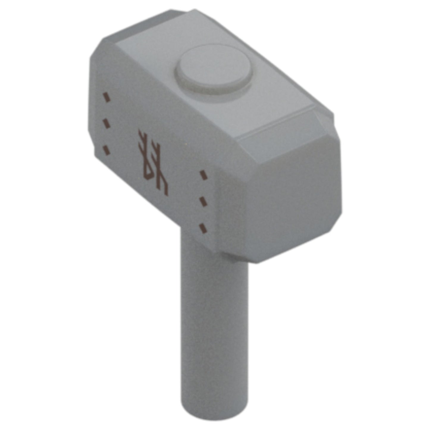 LEGO® Zubehör Waffe Hammer mit Runenmuster (Mjölnir) - Grau - 104513