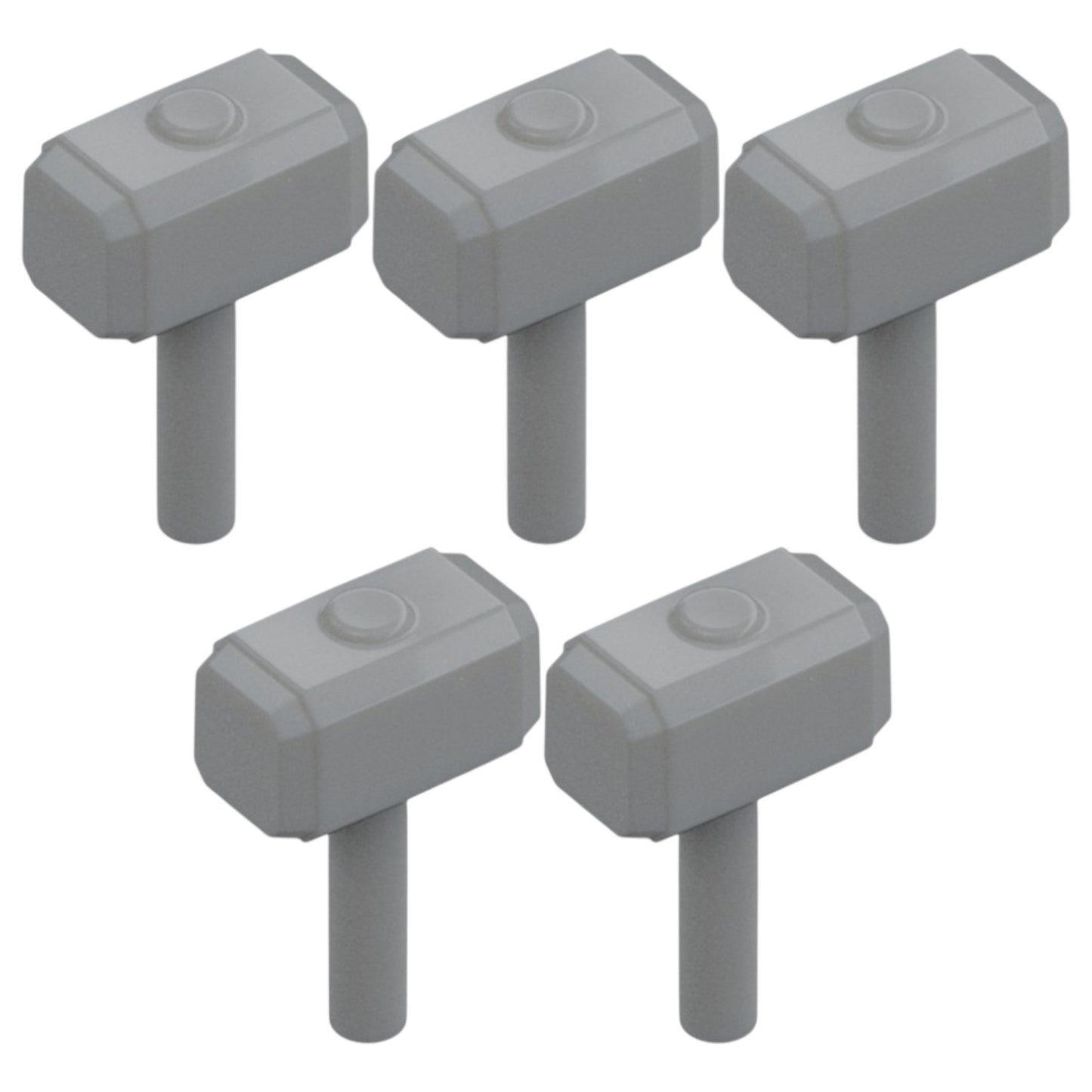 LEGO® Zubehör Waffe Hammer 5 Stk. - Grau - 75904