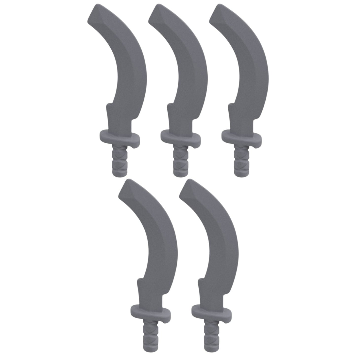 LEGO® Zubehör Waffe Schwert Krummsäbel Ägypten 5 Stk. - Silber Metallic - 93247