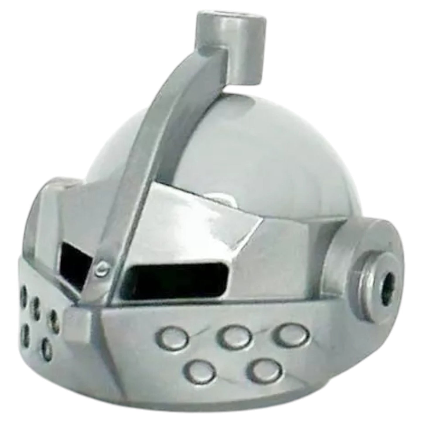 LEGO® Zubehör Castle Ritter Helm mit Visier - Silber Metallic