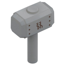 LEGO® Zubehör Waffe Hammer mit Runenmuster (Mjölnir) - Grau - 104513