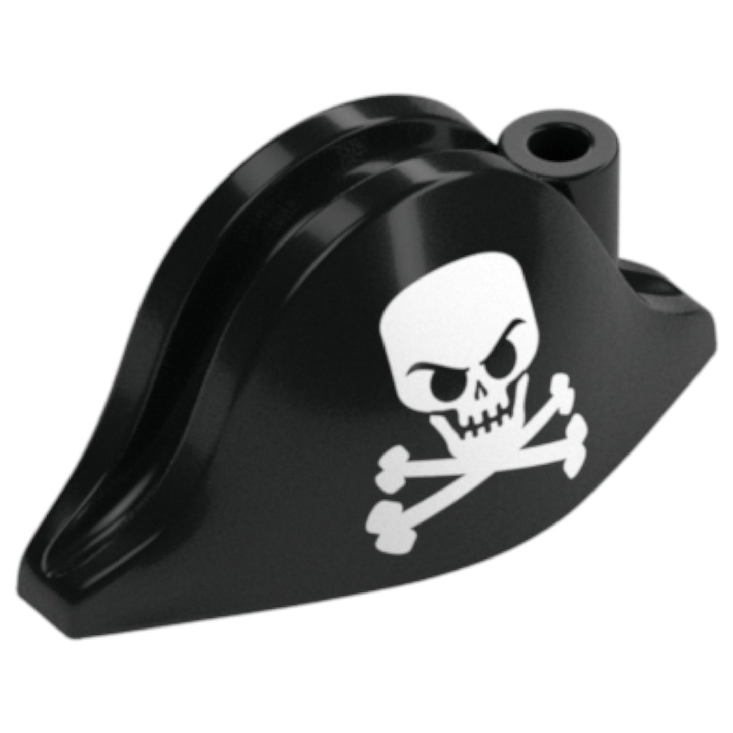 LEGO® Zubehör Kopfbedeckung Hut - Piratenzweispitz mit Totenkopfmuster - schwarz - 84639