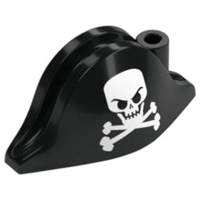 LEGO® Zubehör Kopfbedeckung Hut - Piratenzweispitz mit Totenkopfmuster - schwarz - 84639
