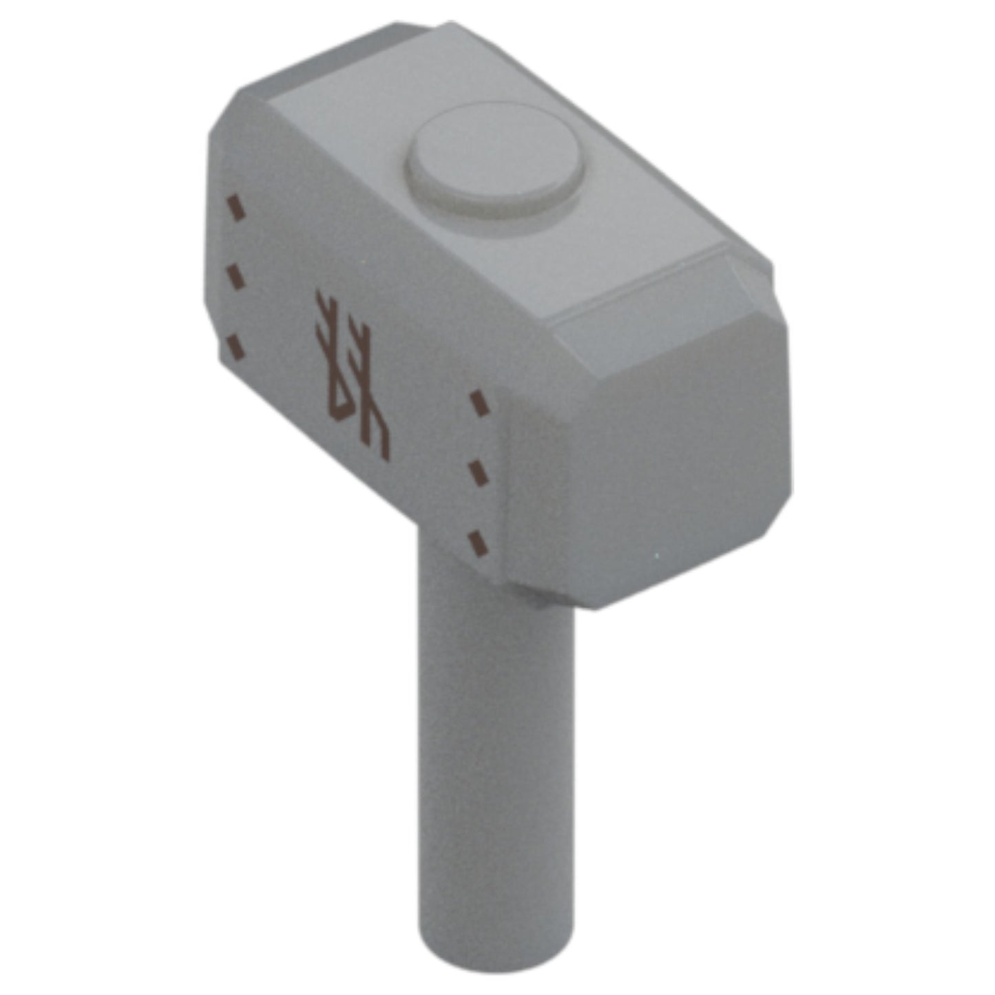 LEGO® Zubehör Waffe Hammer mit Runenmuster (Mjölnir) - Grau - 104513