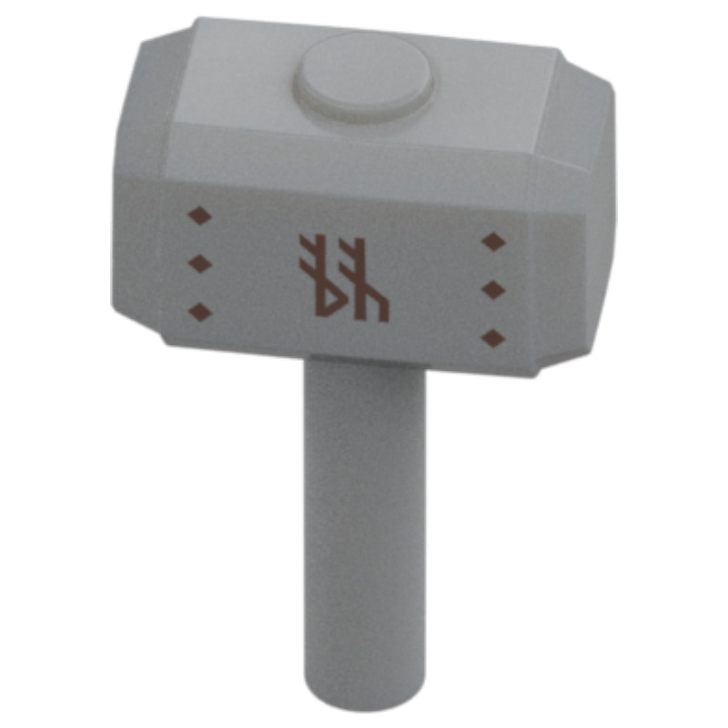 LEGO® Zubehör Waffe Hammer mit Runenmuster (Mjölnir) - Grau - 104513