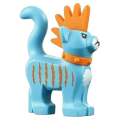LEGO Zubehör Tiere Katze mit Irokesenschnitt - Azur Blau Spiele Pirat