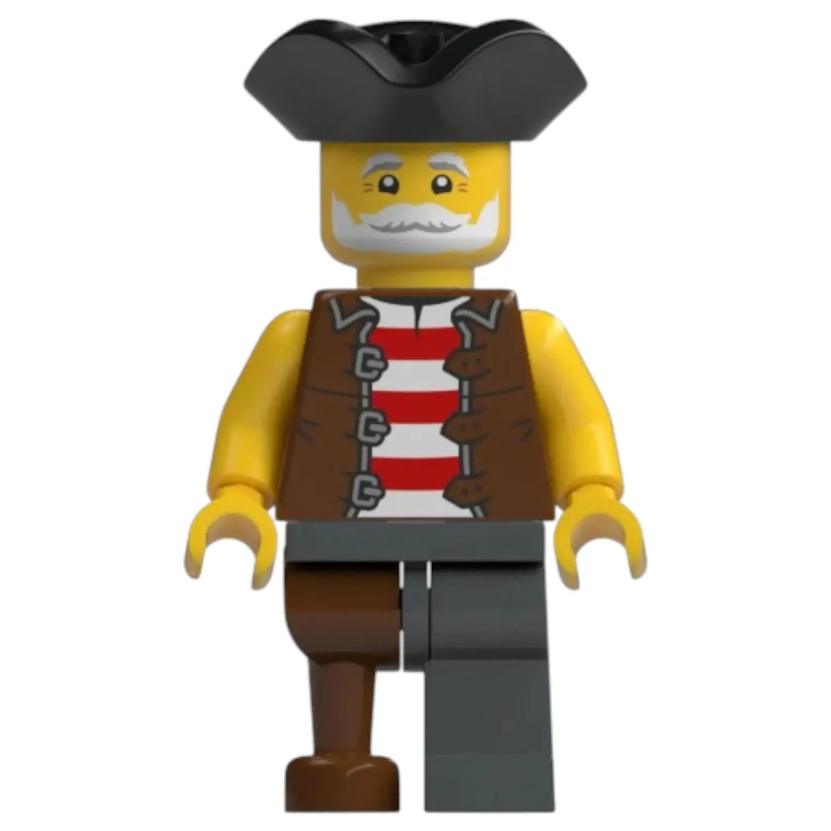 LEGO Piraten Minifigur Eigenkreation Käpt’n Silas Weissbart