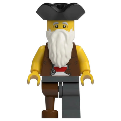 LEGO Piraten Minifigur Eigenkreation Käpt’n Silas Weissbart