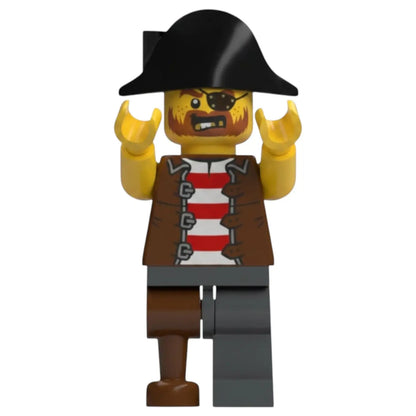 LEGO Piraten Minifigur Eigenkreation Käpt’n Rasmus Einauge