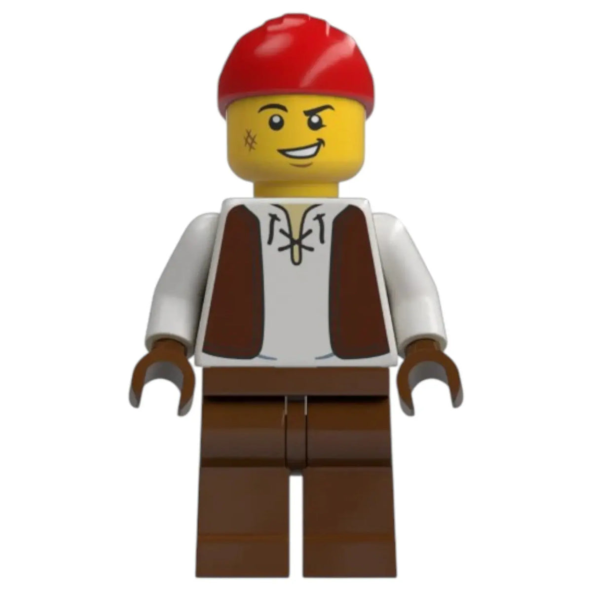 LEGO Piraten Minifigur Eigenkreation Käpt’n Finn Rotmütze