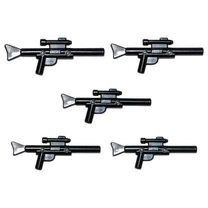 LEGO® Zubehör Schusswaffe Gun Blaster Lang 5 Stk. - Schwarz - 57899