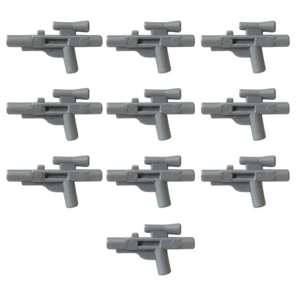 LEGO® Zubehör Schusswaffe Gun Blaster Kurz 10 Stk. - Flat Silber - 58247