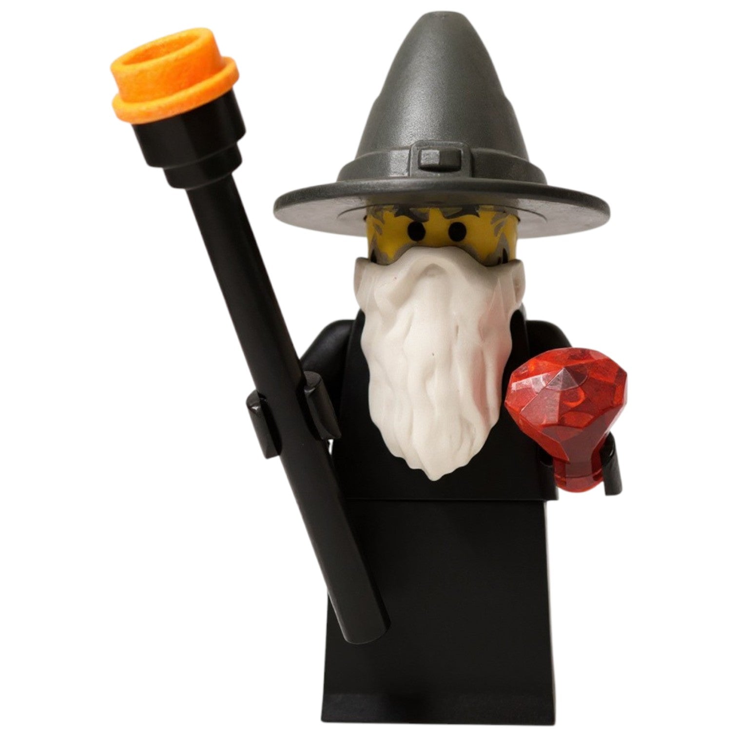 LEGO Castle Minifigur Eigenkreation Medieval Zauberer Morvain Rubinglut