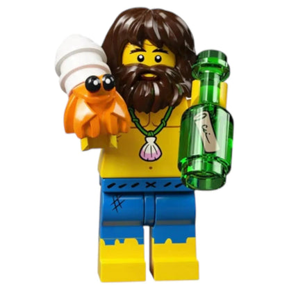 LEGO Minifigur Serie 21 Überlebender eines Schiffbruchs - col376 Spiele Pirat
