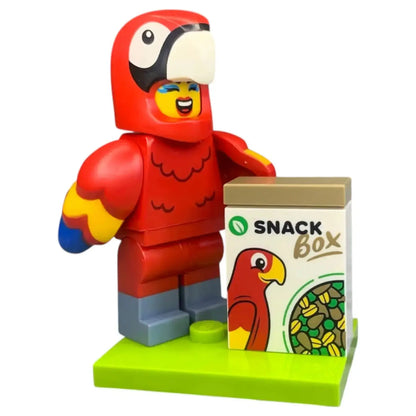 LEGO Minifigur Serie 28 Tiere Fan im Papageienkostüm - col472 Spiele PIrat