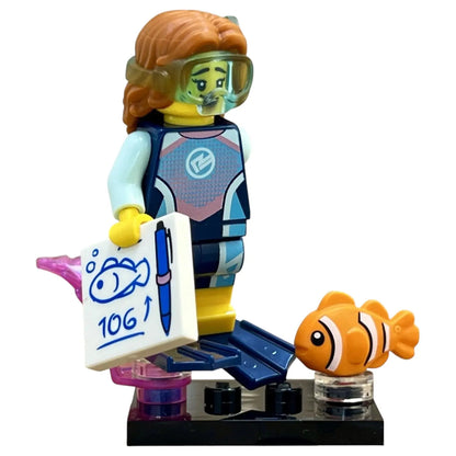 LEGO Minifigur Serie 29 Marine Biologist - col474 Spiele Pirat