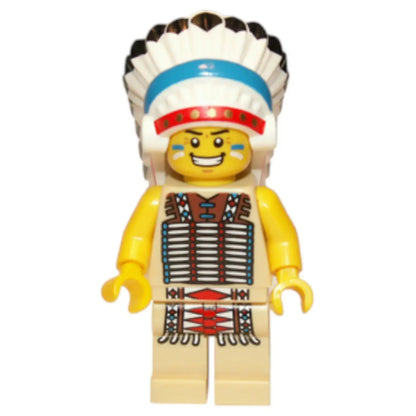 LEGO Minifigur Serie 3 Indianer Stammeshäuptling - col034 Spiele Pirat