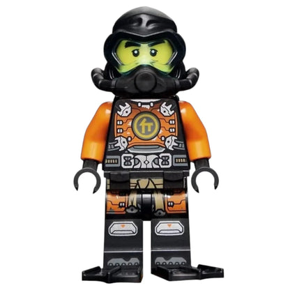 LEGO Ninjago Minifigur Cole Seabound Scuba Gear mit Waffe - njo0700 Spiele Pirat