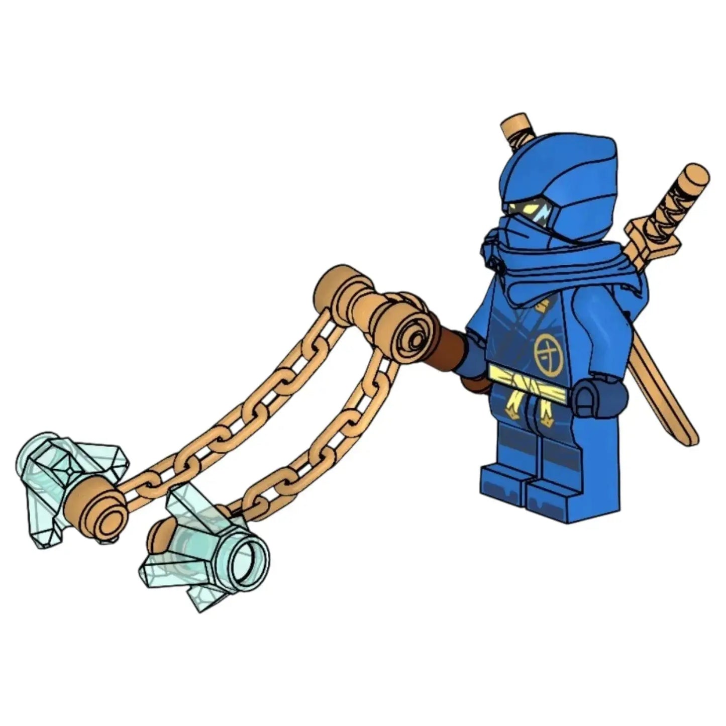 LEGO Ninjago Minifigur Jay mit Waffen - njo0814 Spiele Pirat