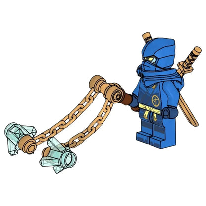 LEGO Ninjago Minifigur Jay mit Waffen - njo0814 Spiele Pirat