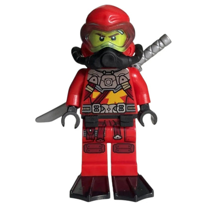 LEGO Ninjago Minifigur Kai Seabound Scuba Gear mit Waffe - njo0695 Spiele Pirat