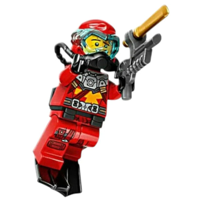 LEGO Ninjago Minifigur Kai Seabound Scuba Gear mit Waffe - njo0695 Spiele Pirat