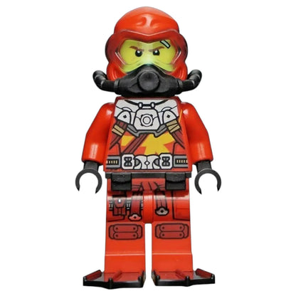 LEGO Ninjago Minifigur Kai Seabound Scuba Gear mit Waffe - njo0695 Spiele Pirat