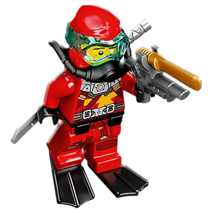LEGO Ninjago Minifigur Kai Seabound Scuba Gear mit Waffe - njo0695 Spiele Pirat
