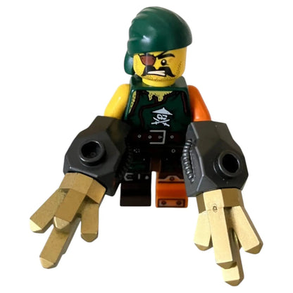LEGO Ninjago Minifigur Pirat Sqiffy mit Waffe - njo0203 Spiele Pirat