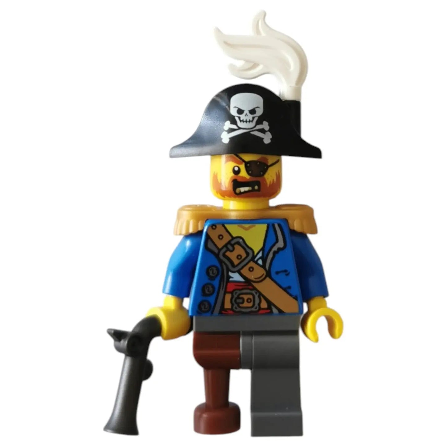 LEGO Piraten Minifigur Eigenkreation Kapitän mit Pistole Spiele Pirat