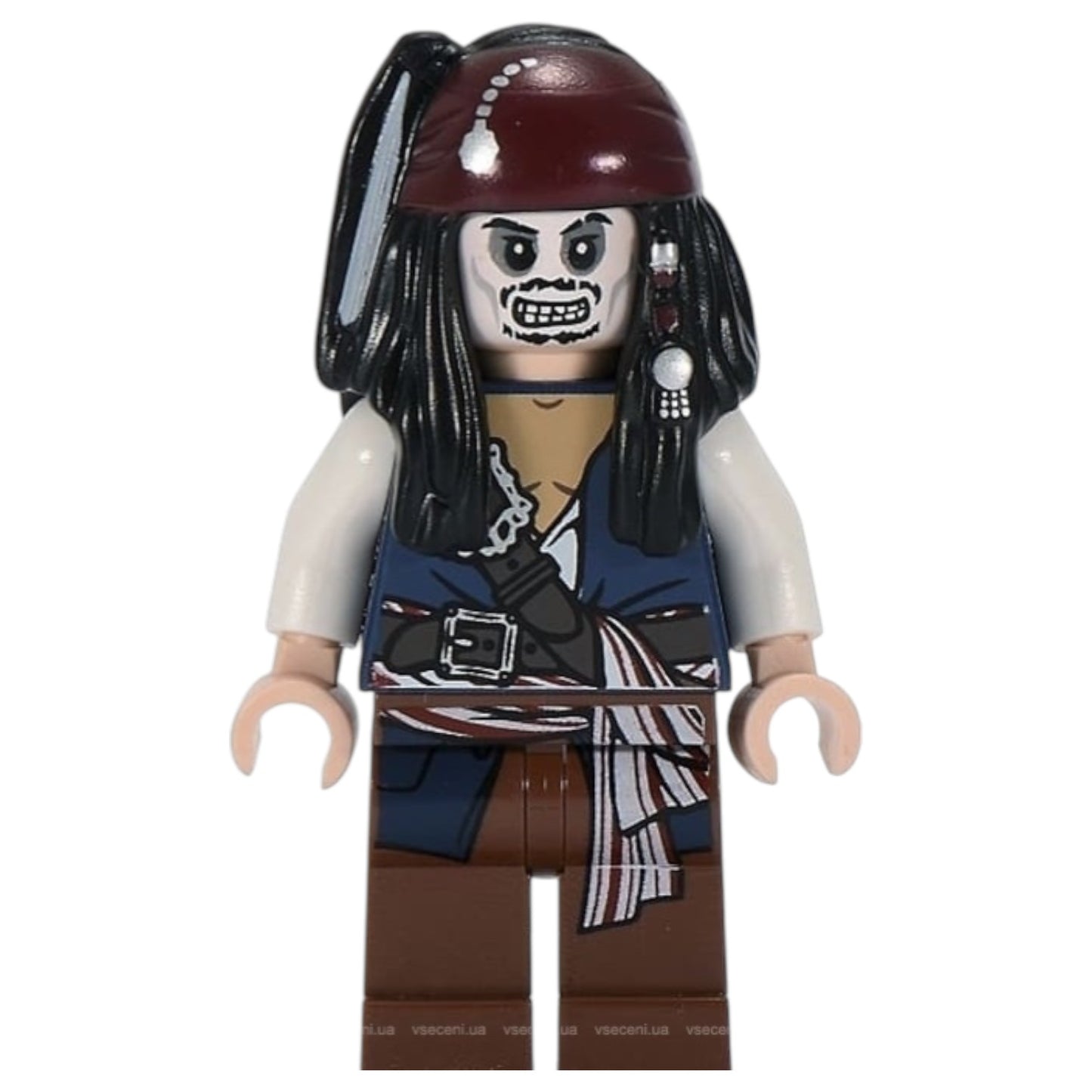 LEGO Pirates of the Caribbean Minifigur Captain Jack Sparrow Skeleton - poc012 - Gebraucht