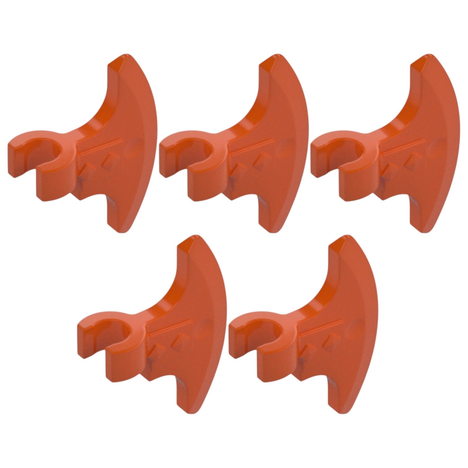 LEGO Zubehör Axtkopf 5 Stk. - Orange Rot - 79805