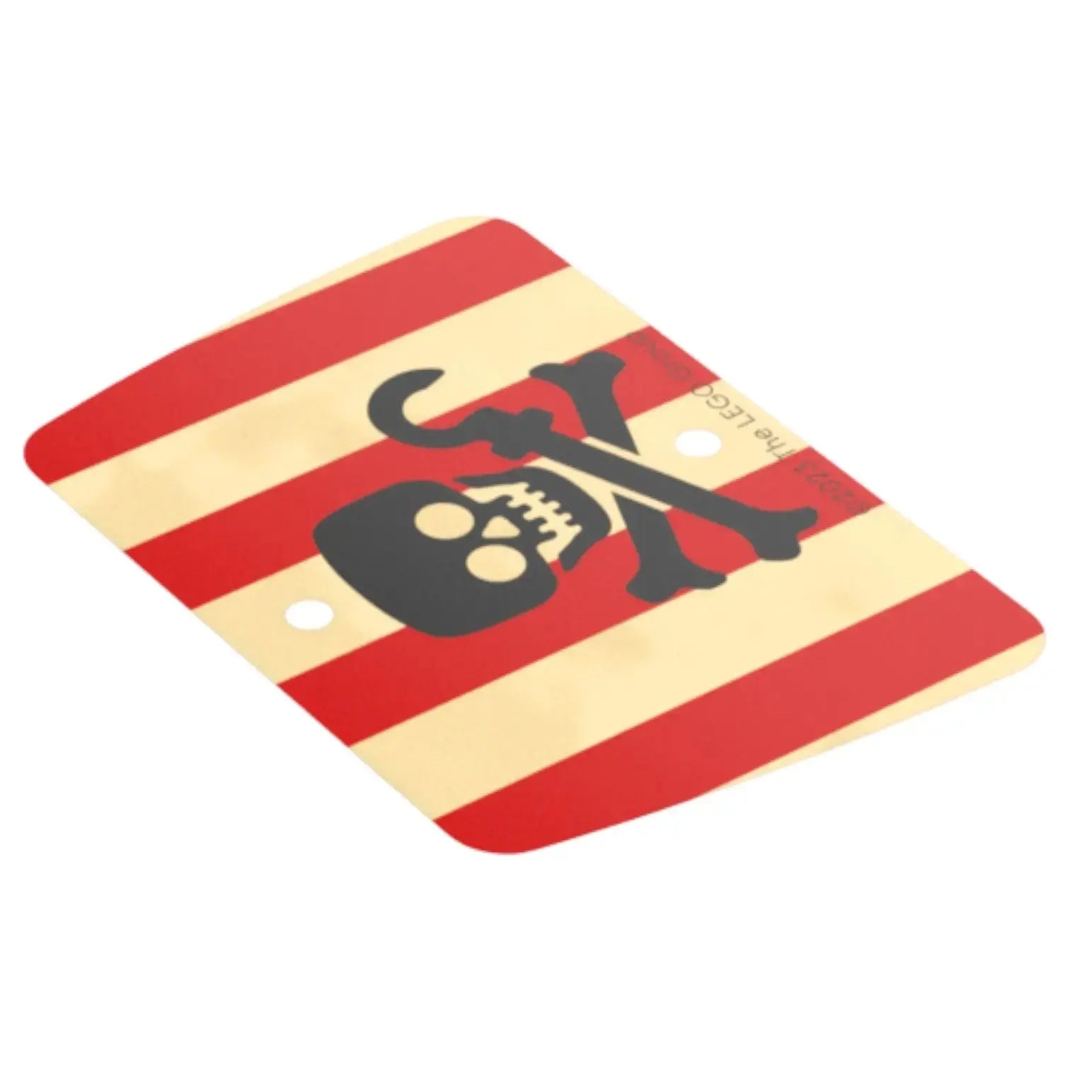 LEGO Zubehör Boot Segel 4.9x7.2cm mit schwarzem Totenkopf und Hakenmuster Spiele Pirat