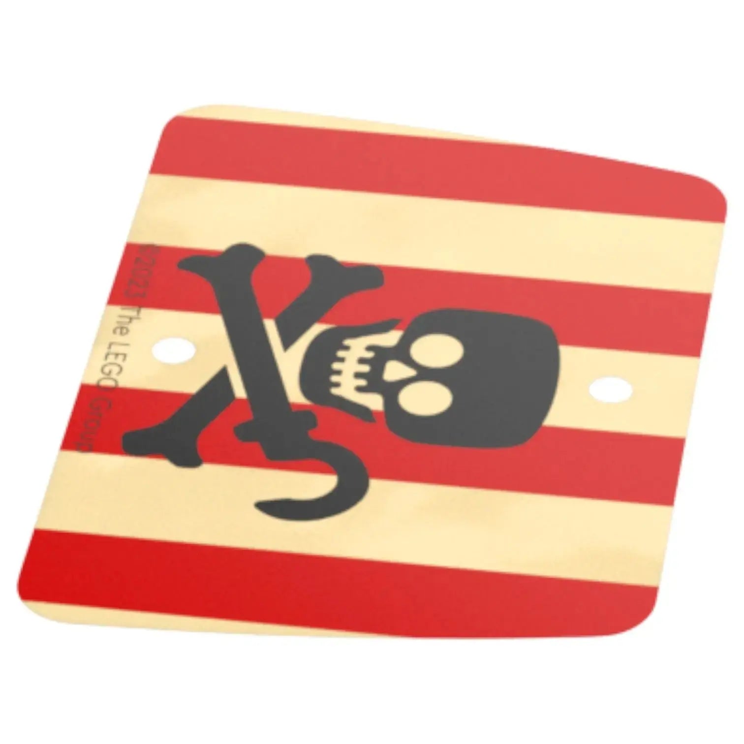 LEGO Zubehör Boot Segel 4.9x7.2cm mit schwarzem Totenkopf und Hakenmuster Spiele Pirat