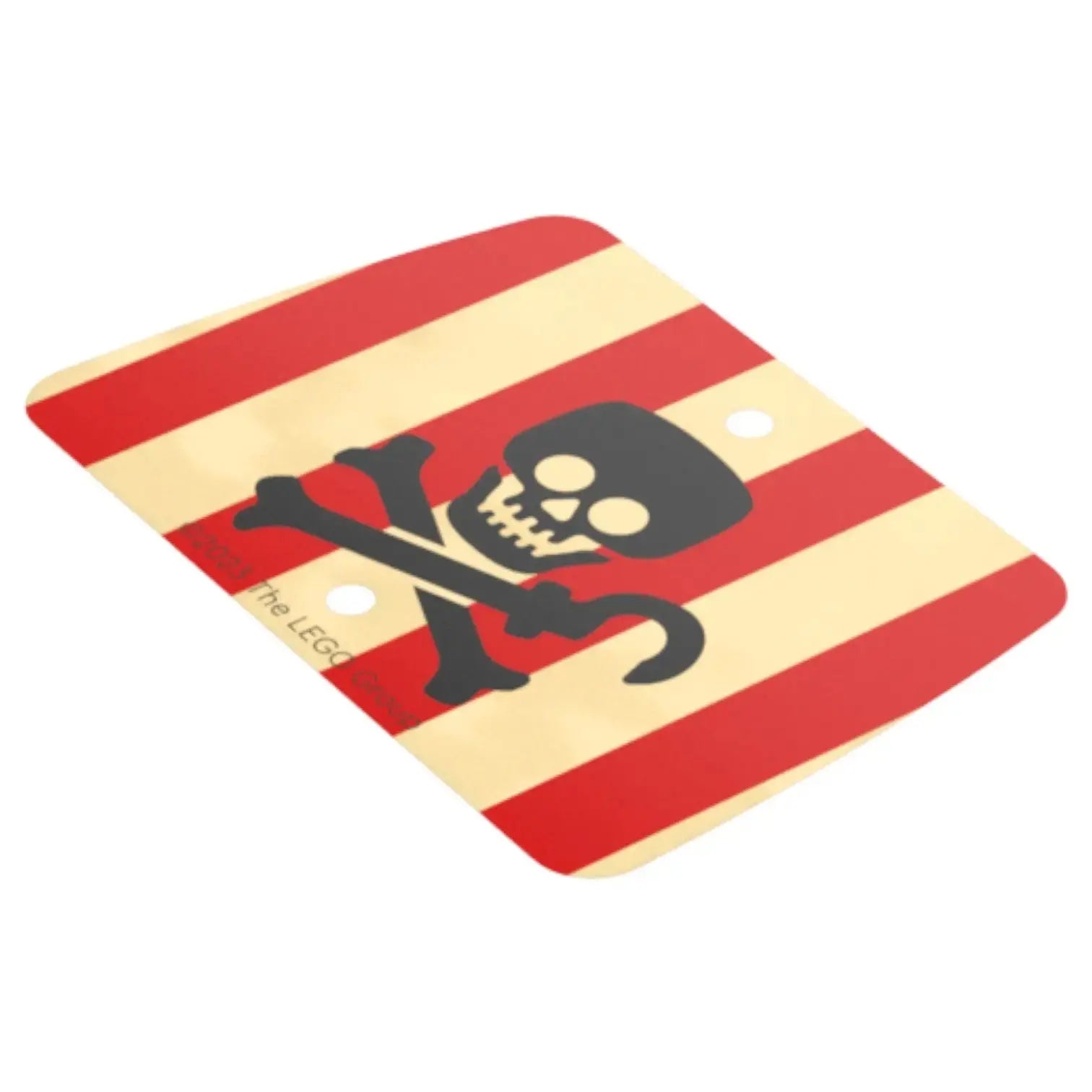 LEGO Zubehör Boot Segel 4.9x7.2cm mit schwarzem Totenkopf und Hakenmuster Spiele Pirat