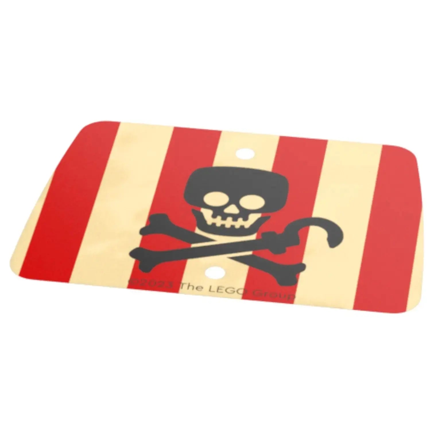LEGO Zubehör Boot Segel 4.9x7.2cm mit schwarzem Totenkopf und Hakenmuster Spiele Pirat