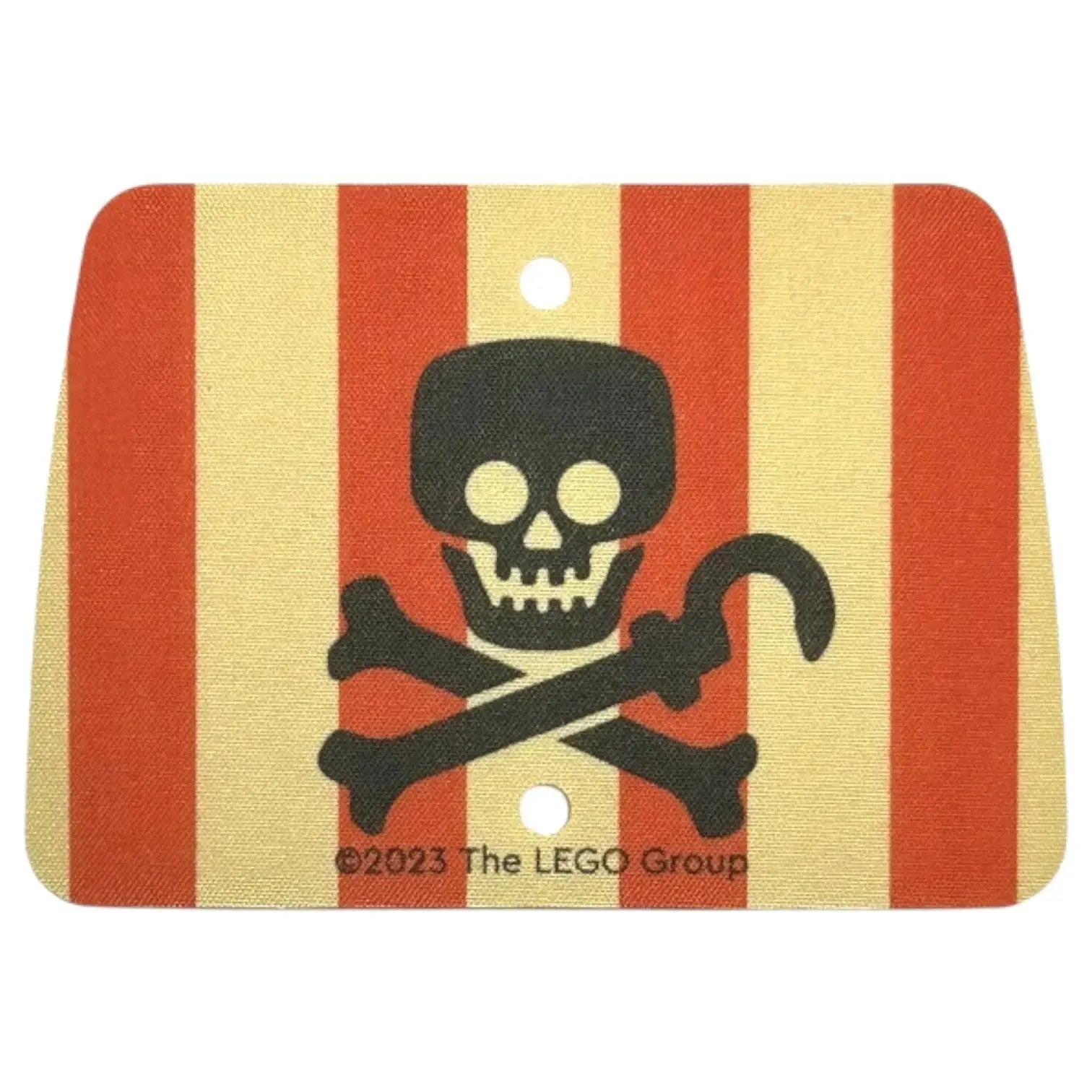 LEGO Zubehör Boot Segel 4.9x7.2cm mit schwarzem Totenkopf und Hakenmuster Spiele Pirat