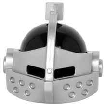 LEGO Zubehör Castle Ritter Helm mit Visier - Schwarz/Silber Spiele Pirat
