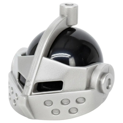 LEGO Zubehör Castle Ritter Helm mit Visier - Schwarz/Silber Spiele Pirat