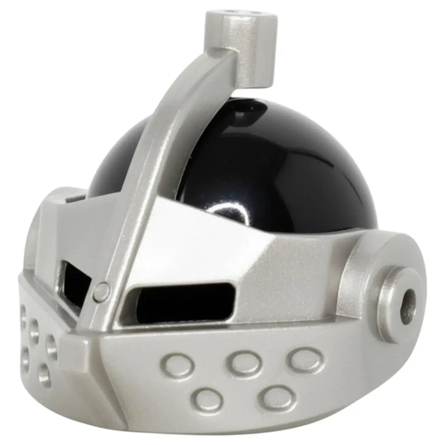LEGO Zubehör Castle Ritter Helm mit Visier - Schwarz/Silber Spiele Pirat