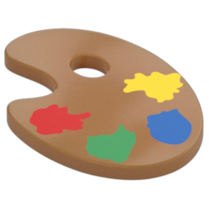 LEGO Zubehör Farbmischpalette mit 4 Farben und Pinsel - Nougat - 78524