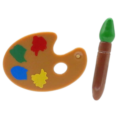 LEGO Zubehör Farbmischpalette mit 4 Farben und Pinsel - Nougat - 78524