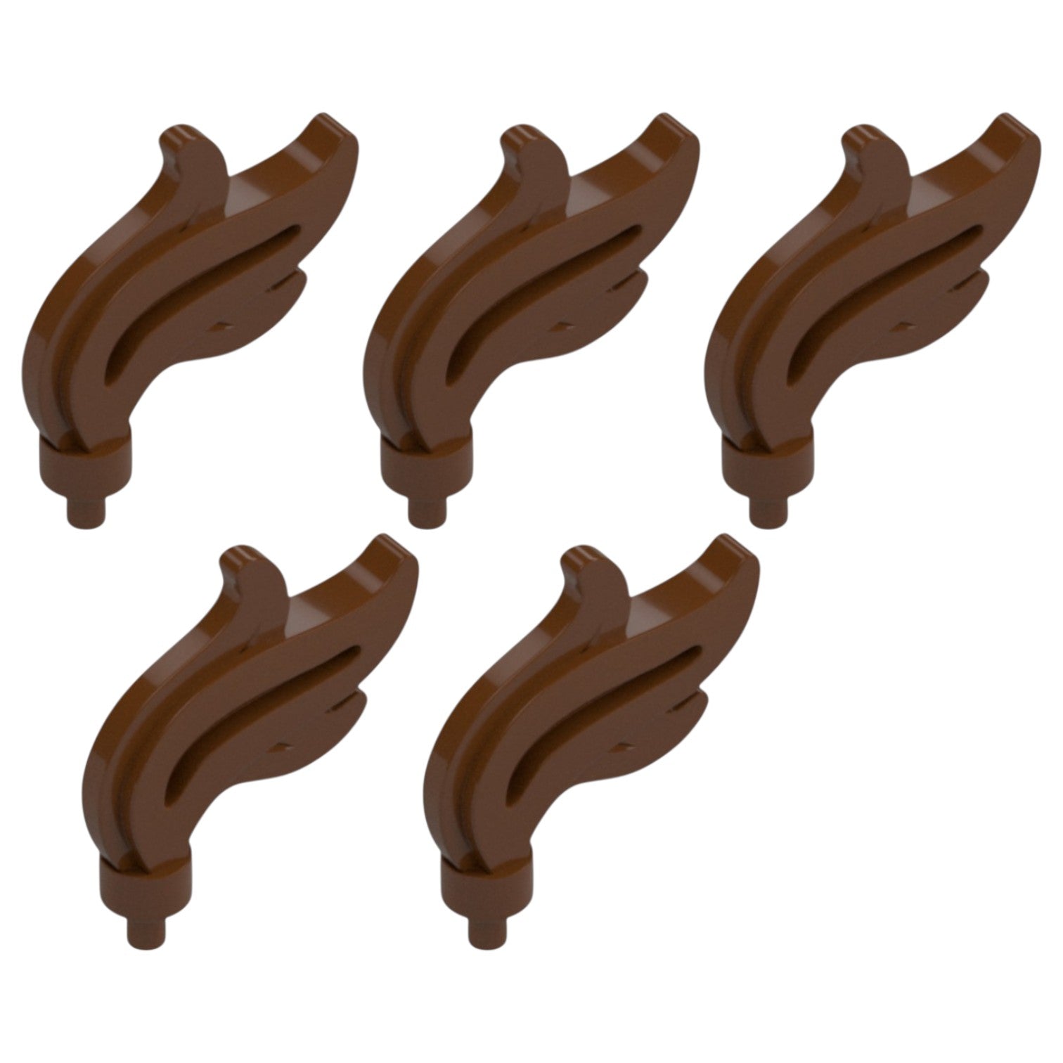 LEGO Zubehör Feder Gross 5 Stk. - Braun - 28661