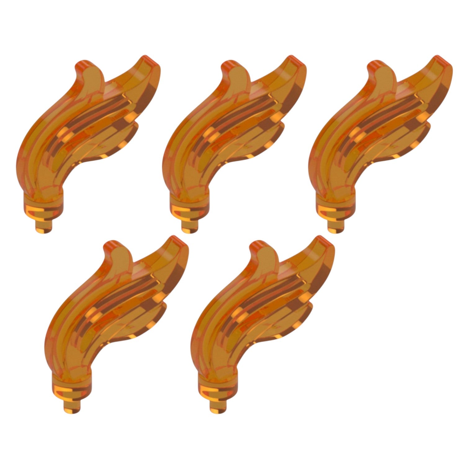 LEGO Zubehör Feder Gross 5 Stk. - Orange - 28661