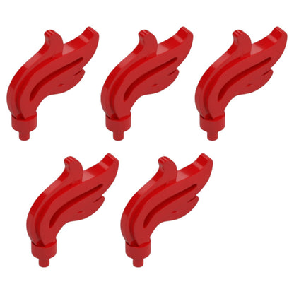 LEGO Zubehör Feder Gross 5 Stk. - Rot - 28661