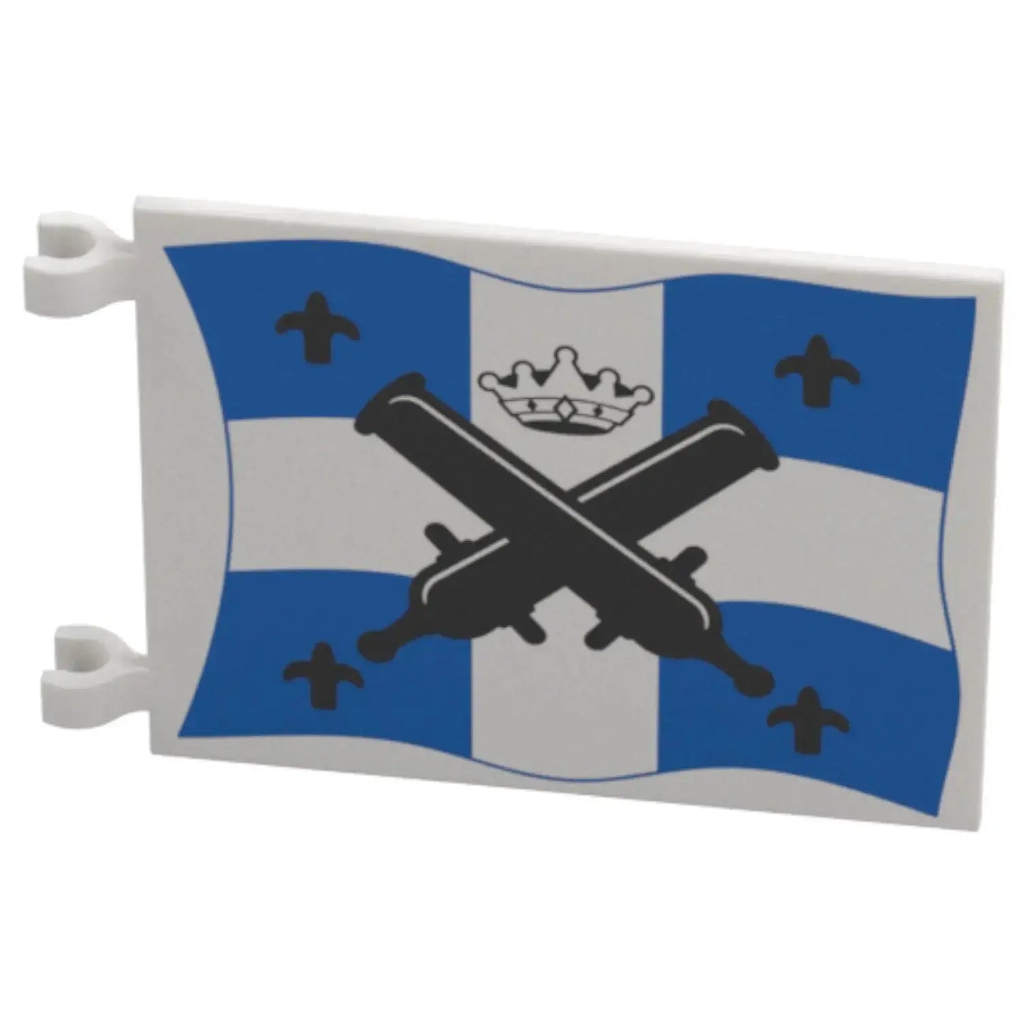 LEGO Zubehör Flagge 6x5 grosse Kanonen, Lilien und Krone Spiele Pirat