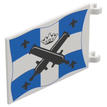 LEGO Zubehör Flagge 6x5 grosse Kanonen, Lilien und Krone Spiele Pirat