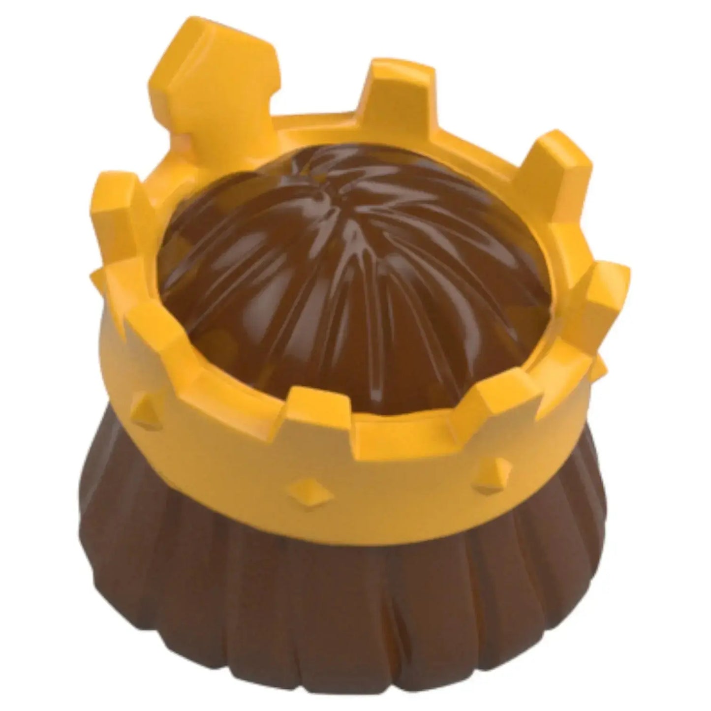 LEGO Zubehör Haare Braun mit König Krone Spiele Pirat
