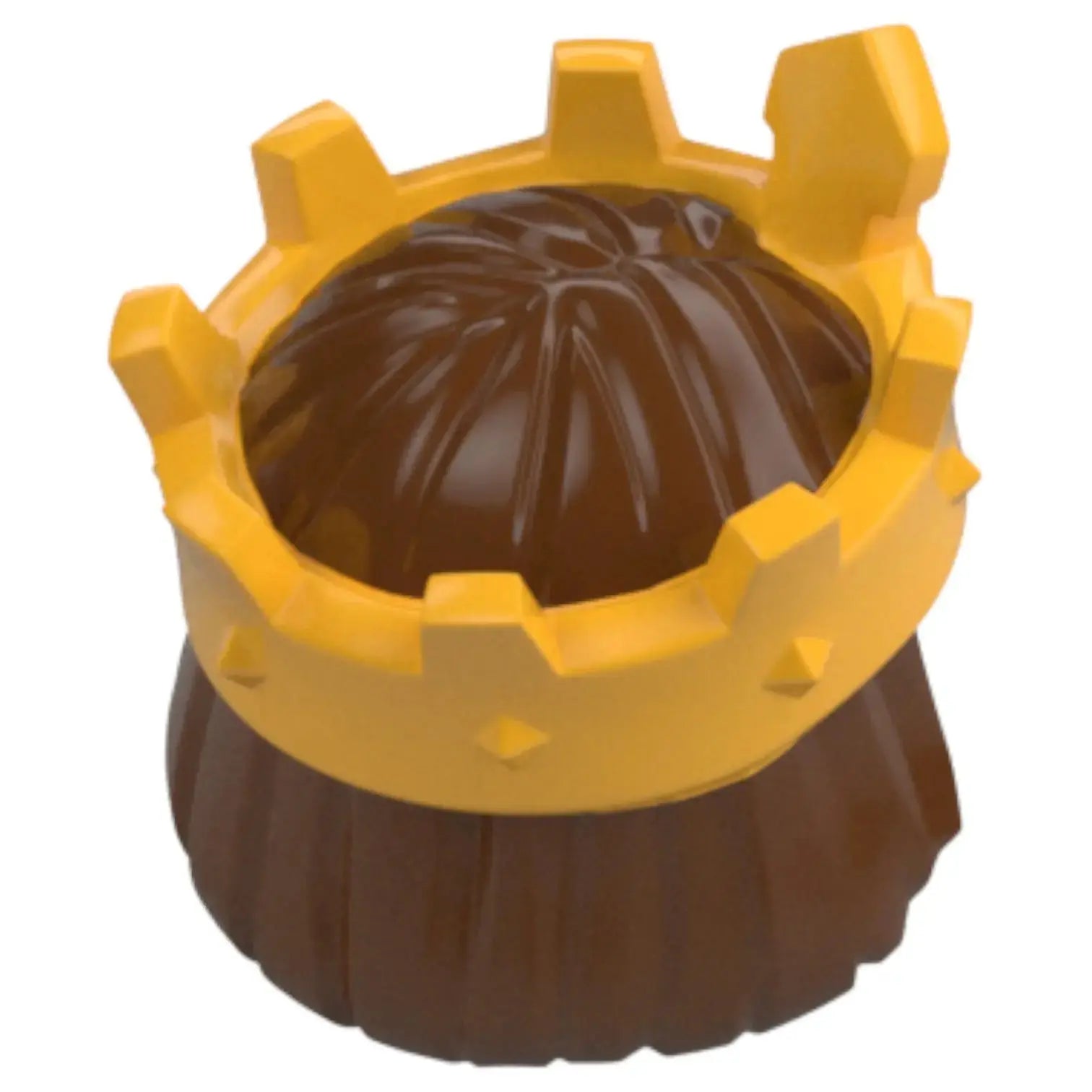 LEGO Zubehör Haare Braun mit König Krone Spiele Pirat