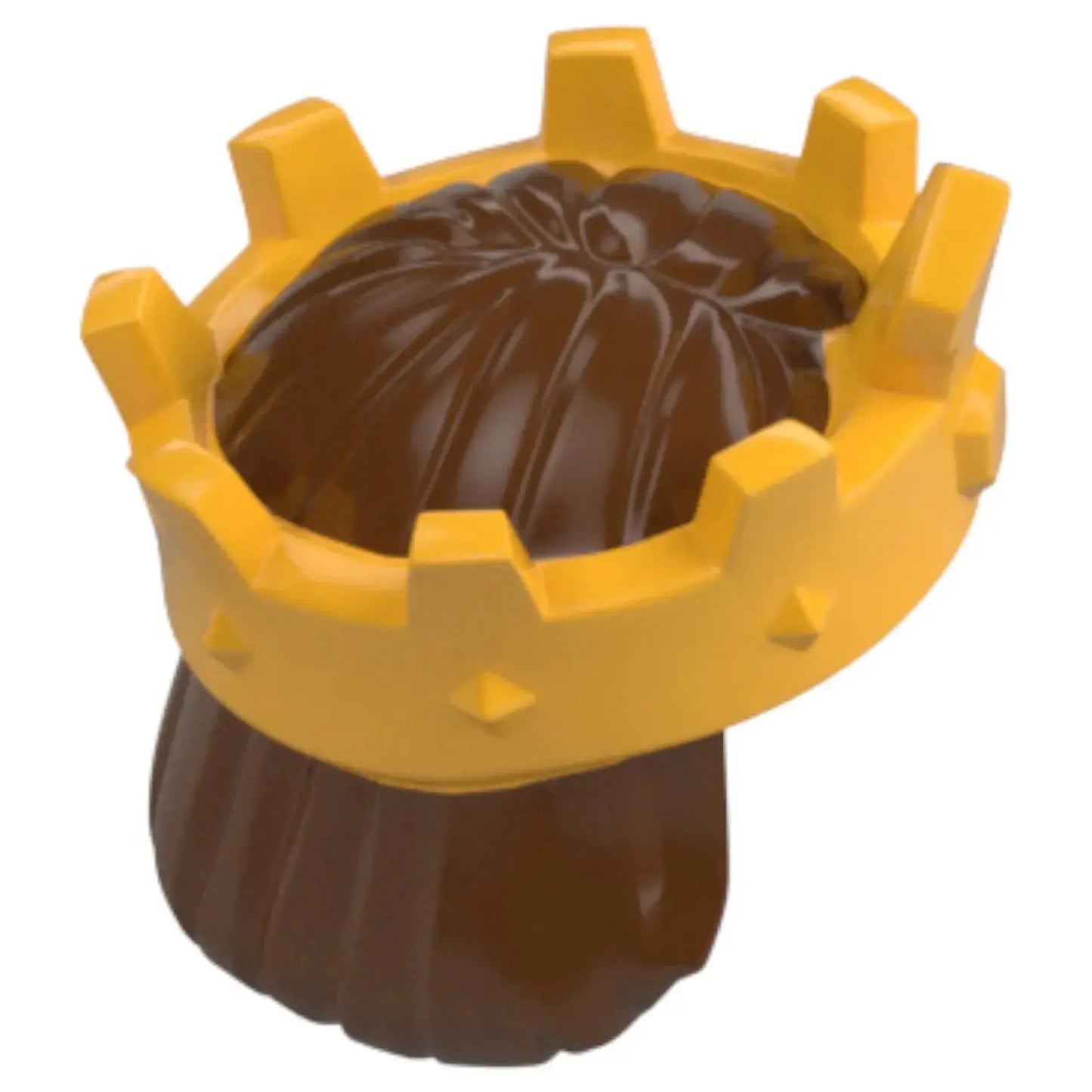 LEGO Zubehör Haare Braun mit König Krone Spiele Pirat